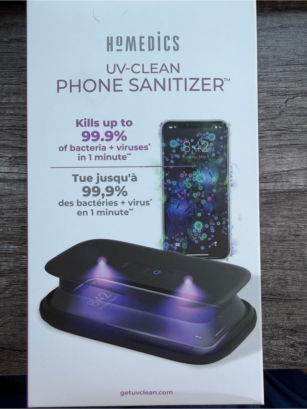 Homedics UV-Clean Phone Sanitizer - White